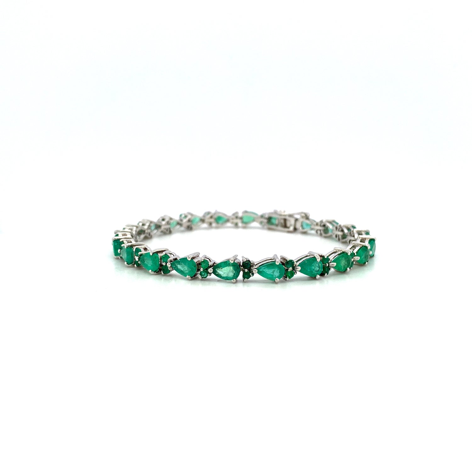 Emerald Bracelet in .925 Sterling Silver. - KSD 49334 - Zyrola
