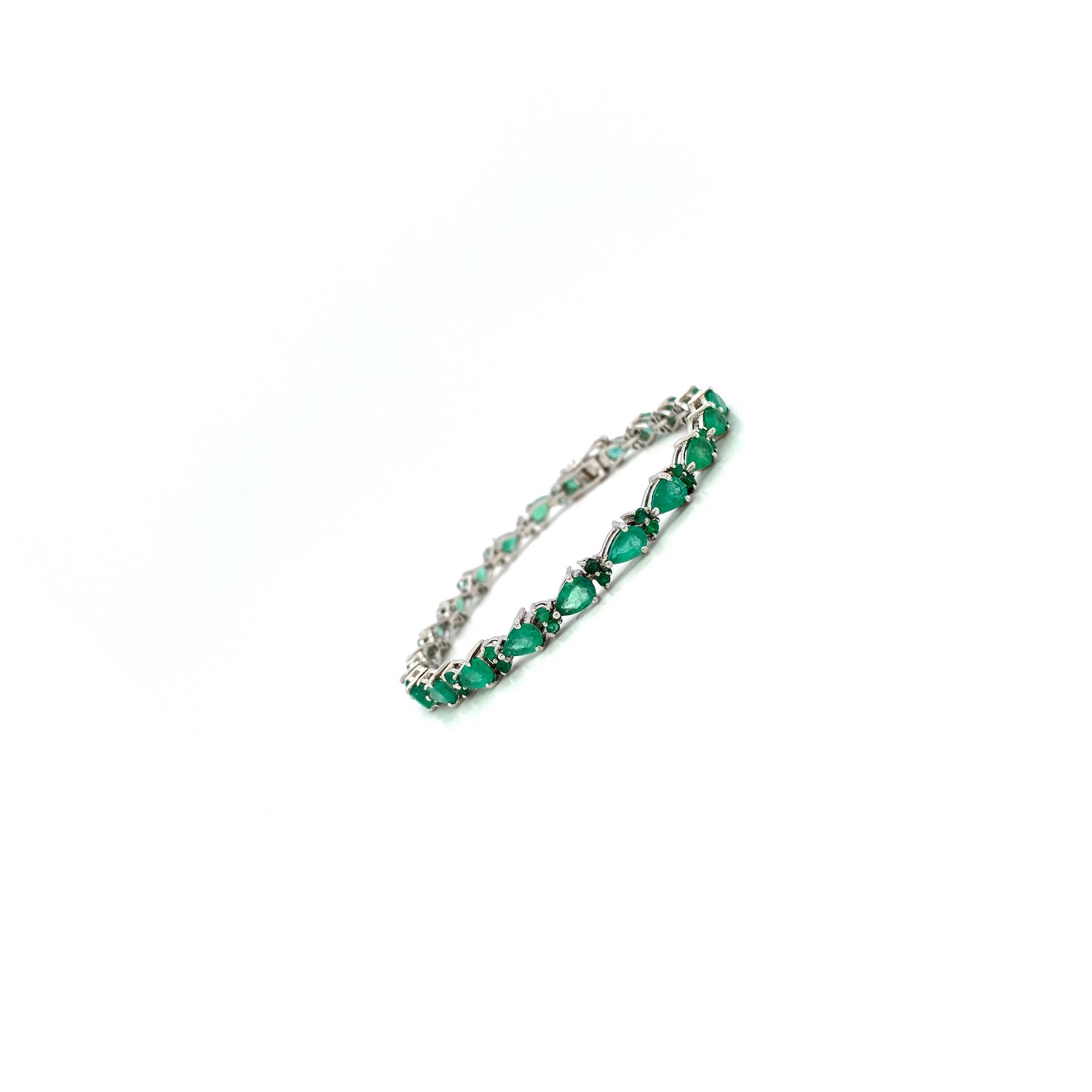 Emerald Bracelet in .925 Sterling Silver. - KSD 49334 - Zyrola