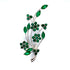 Emerald Brooch in .925 Sterling Silver - KSBR 77364 - Zyrola