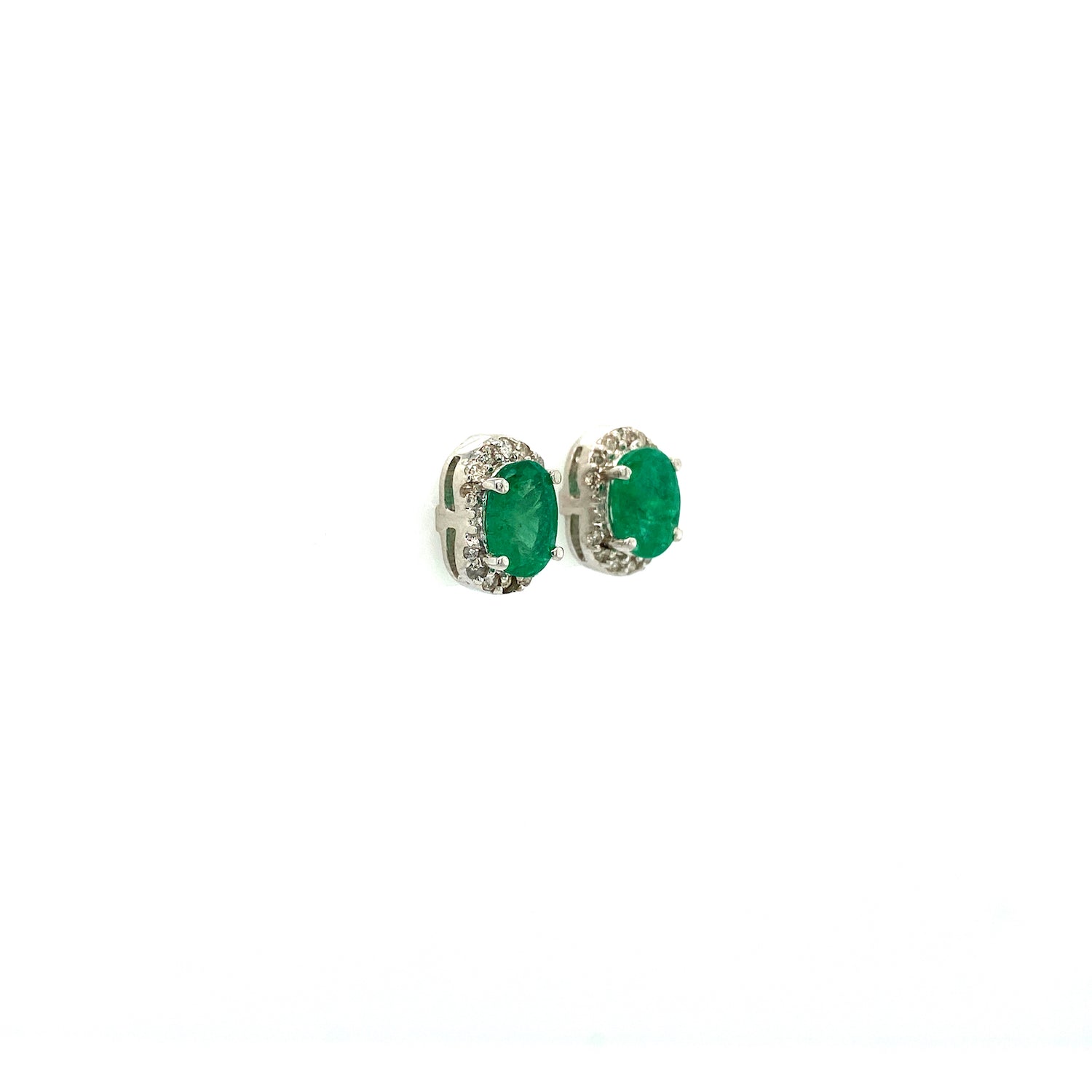 Emerald Earring in .925 Sterling Silver - KST 56732 - Zyrola