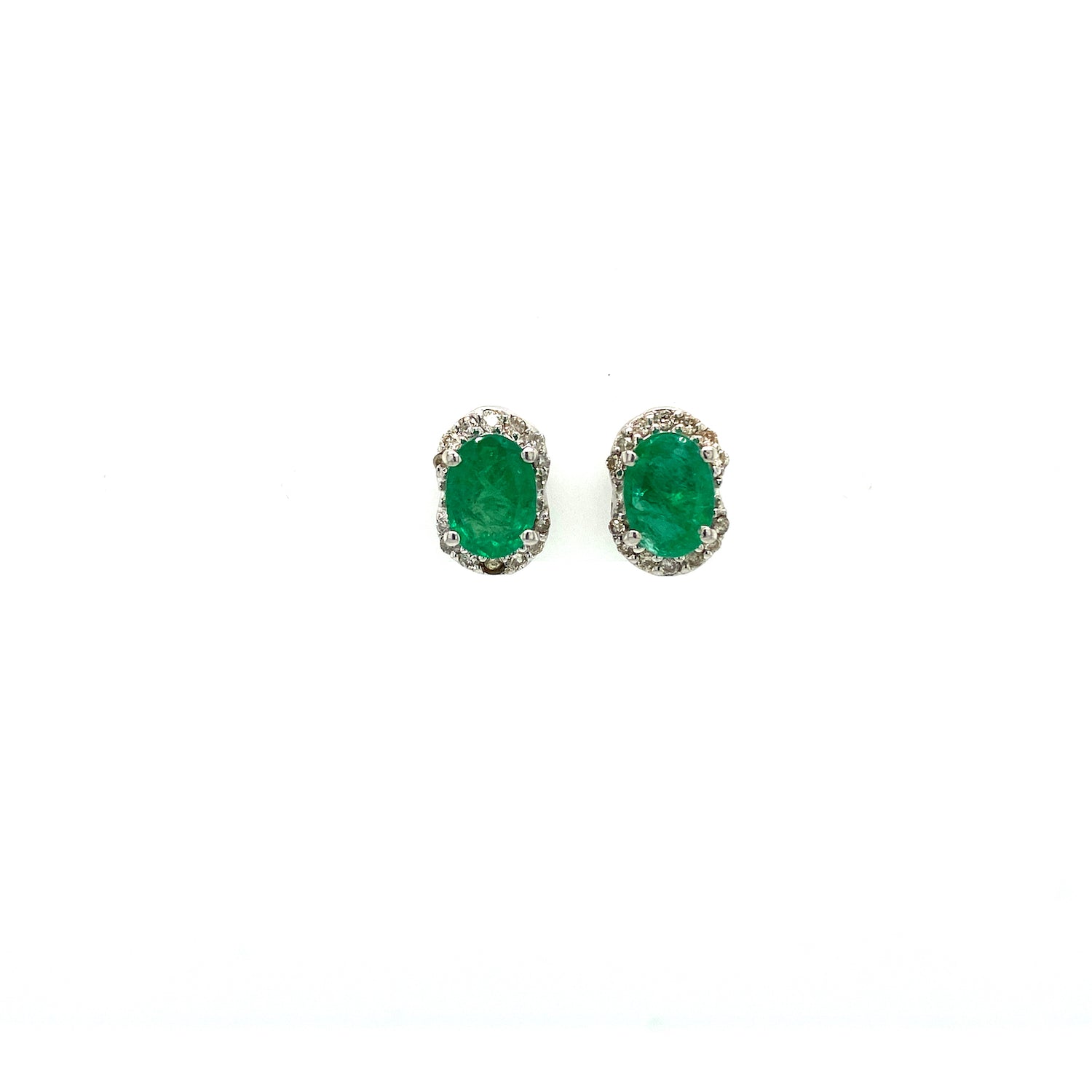 Emerald Earring in .925 Sterling Silver - KST 56732 - Zyrola