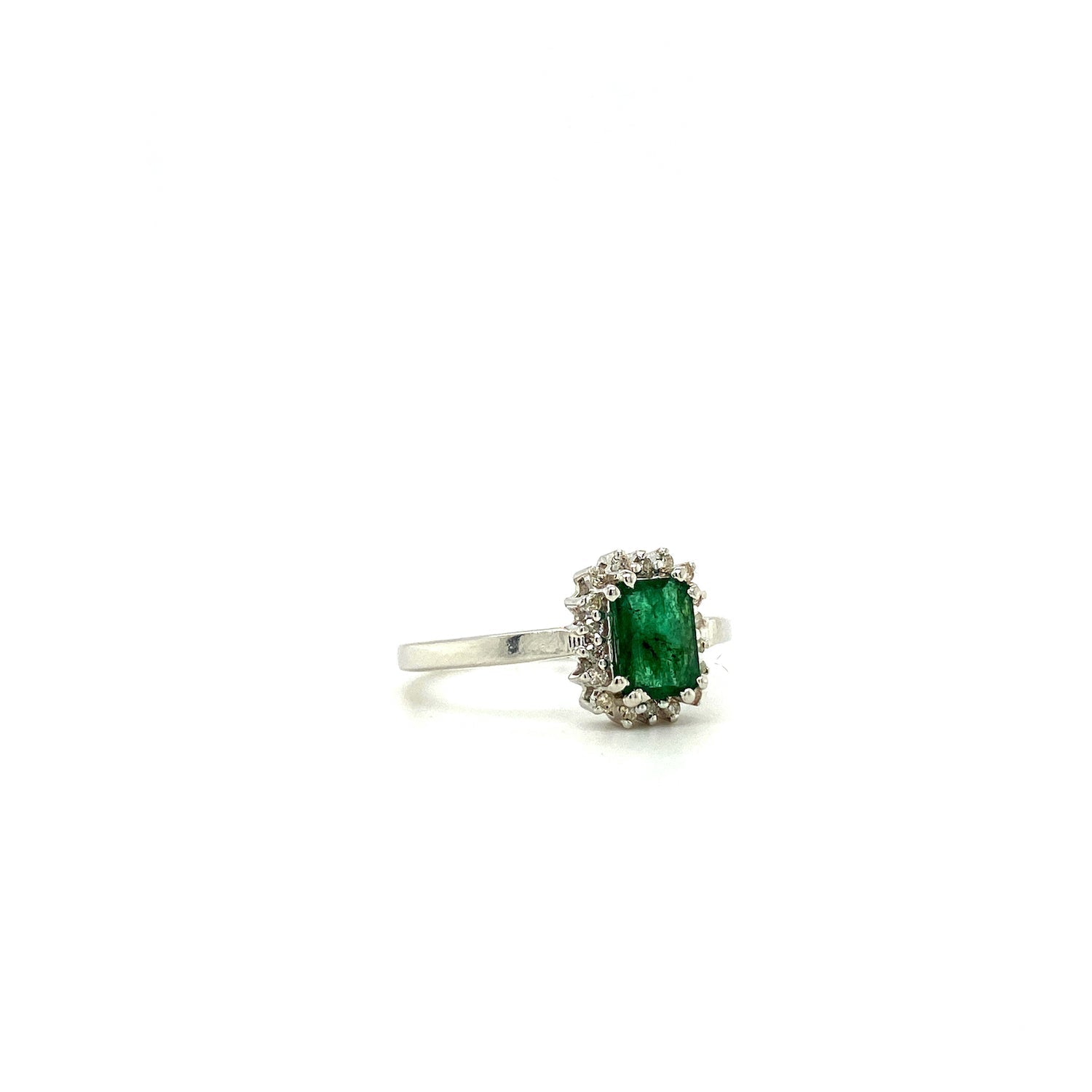 Emerald Jewellery Set in .925 Sterling Silver - KSS 60423 - Zyrola