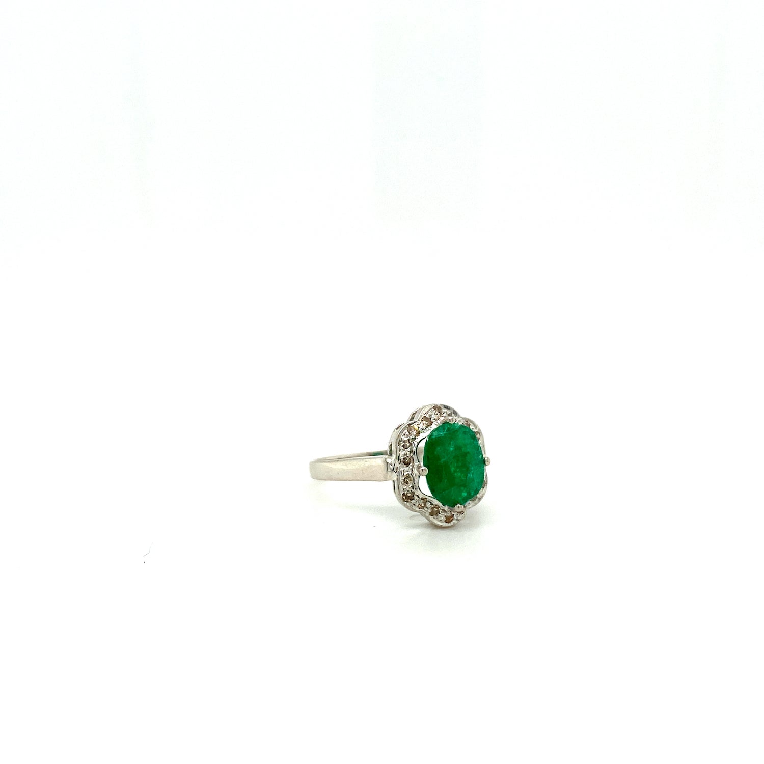 Emerald Jewellery Set in .925 Sterling Silver - KSS 6554 - Zyrola