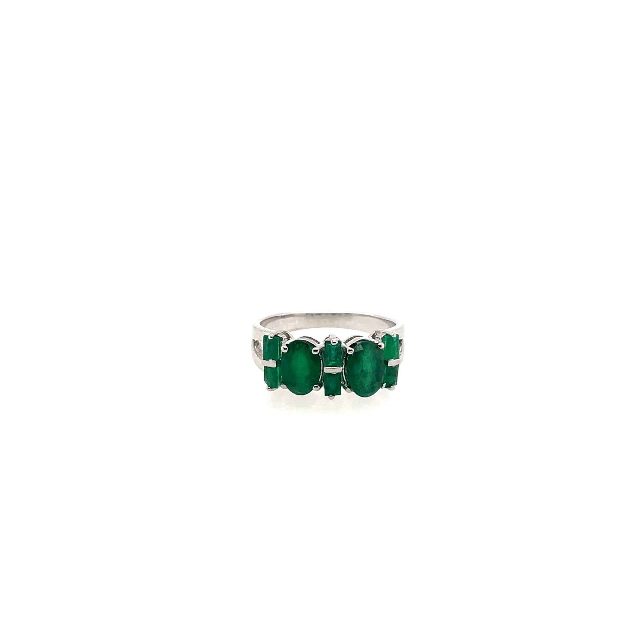 Emerald Ring in .925 Sterling Silver - KSR 14560 - Zyrola