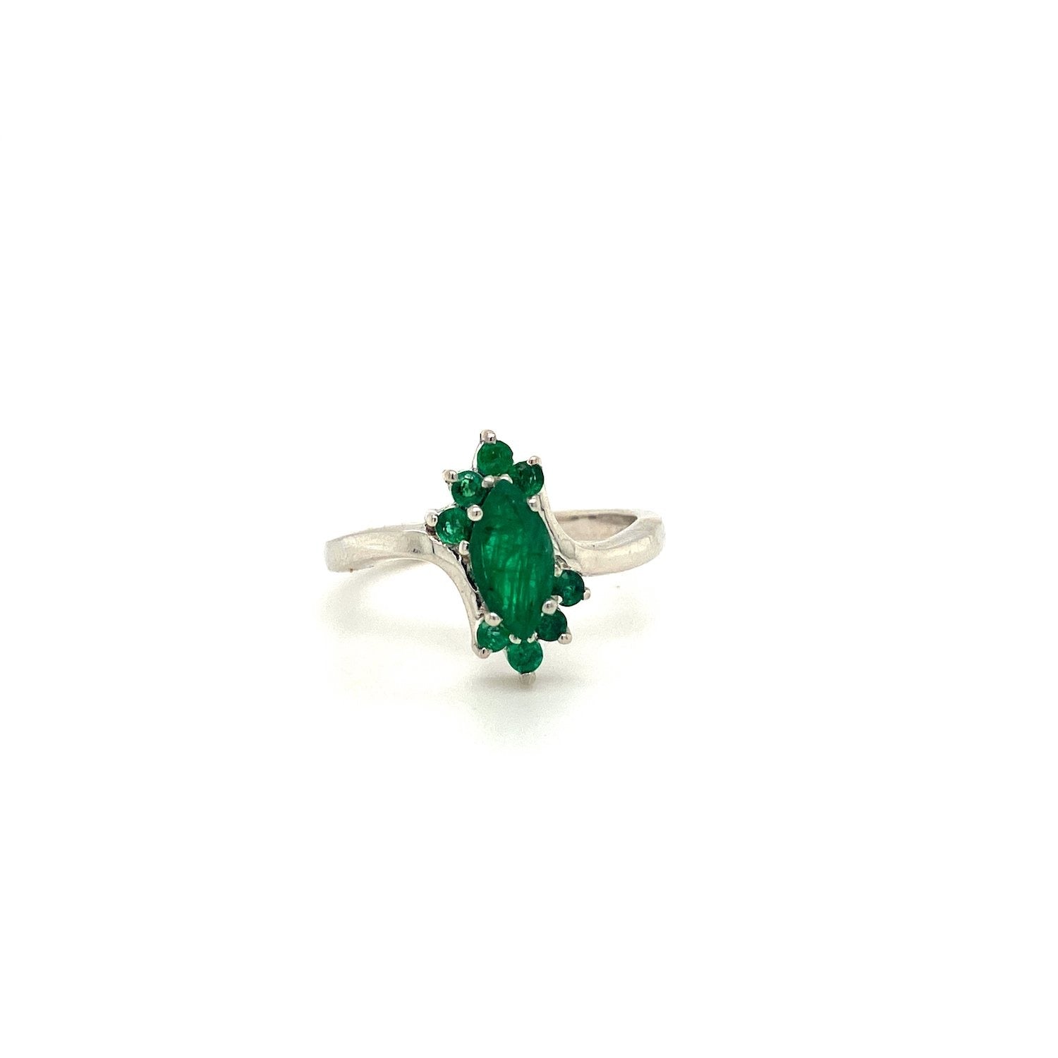 Emerald Ring in .925 Sterling Silver - KSR 14947 - Zyrola