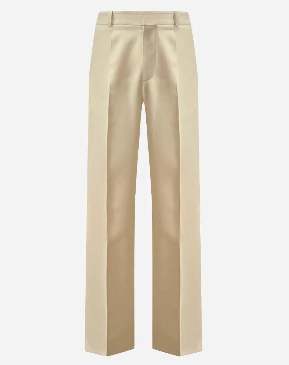 French - Made Thick Cold Wool Pleated High - Waisted Pants - Zyrola