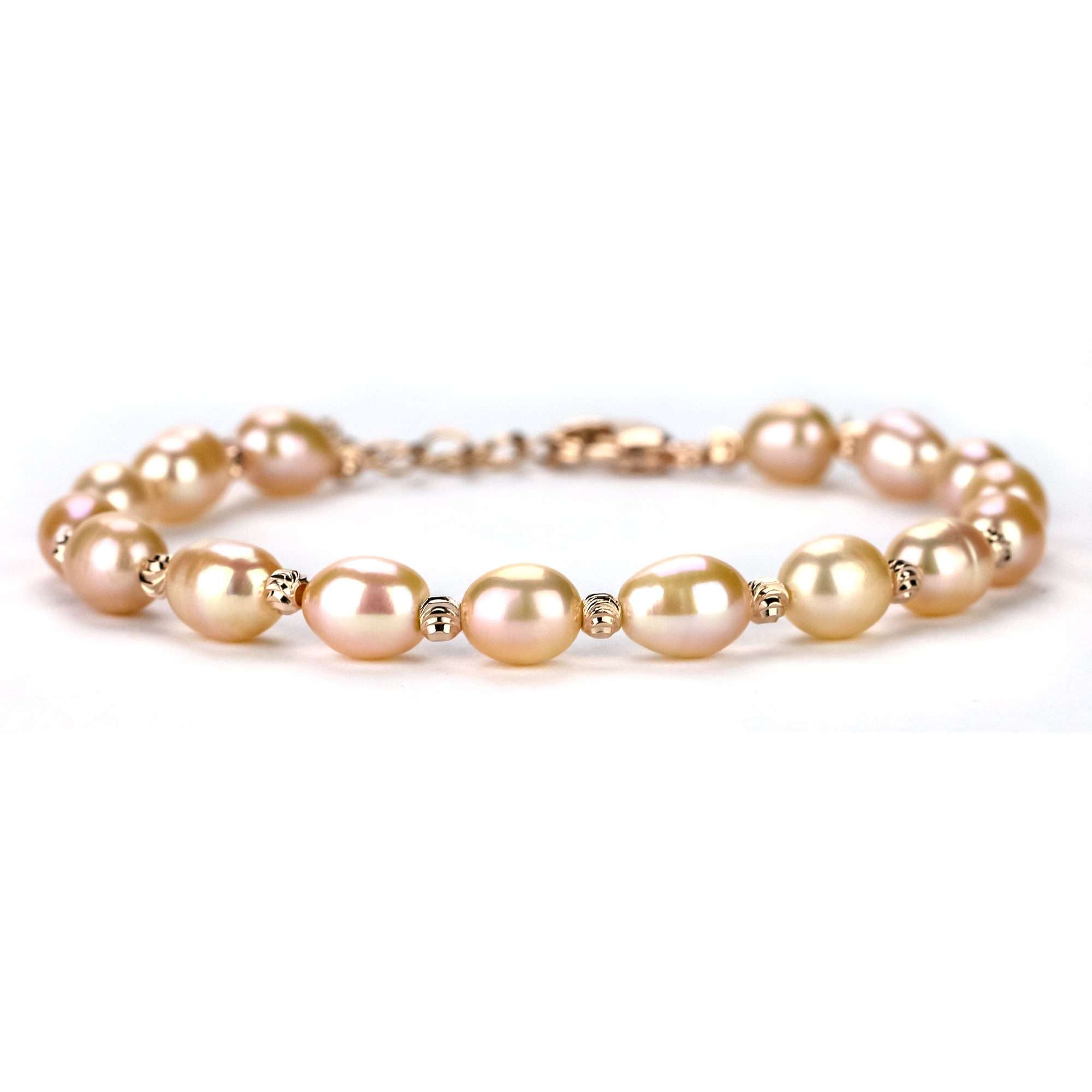 Freshwater Drop Shape Pink St Lucia Bracelet 7 mm AAAA - Zyrola