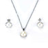 Freshwater White Button Shaped Pearl Butler Jewellery Set 8 - 9 mm AAAA - Zyrola