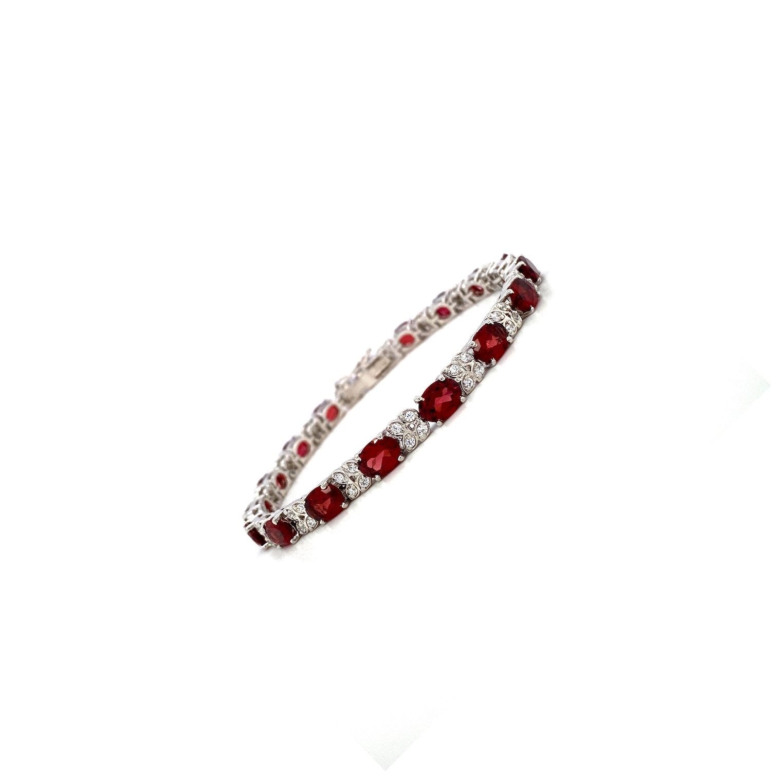 Garnet Bracelet in .925 Sterling Silver - KSD 47618 - Zyrola