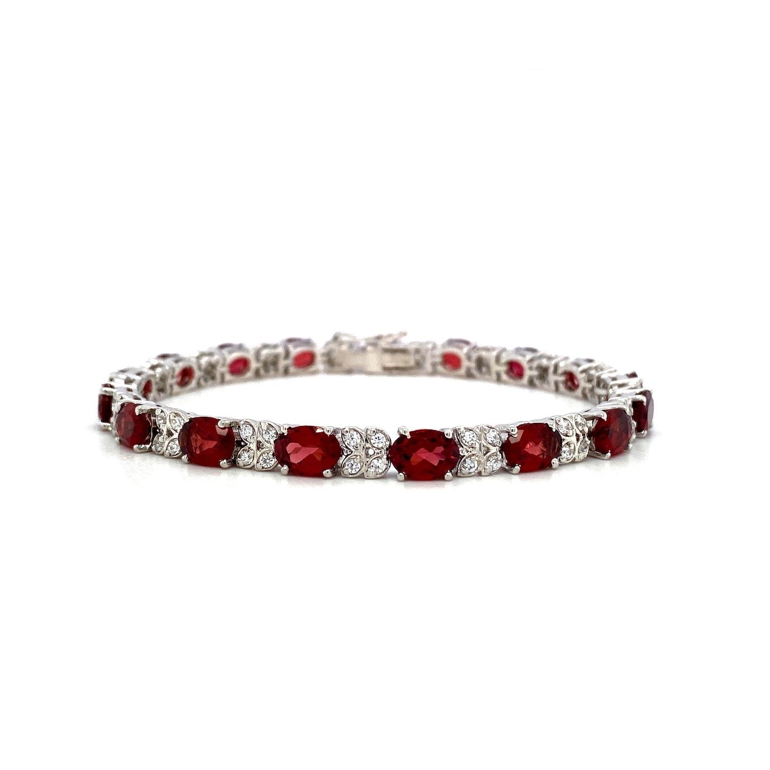 Garnet Bracelet in .925 Sterling Silver - KSD 47618 - Zyrola