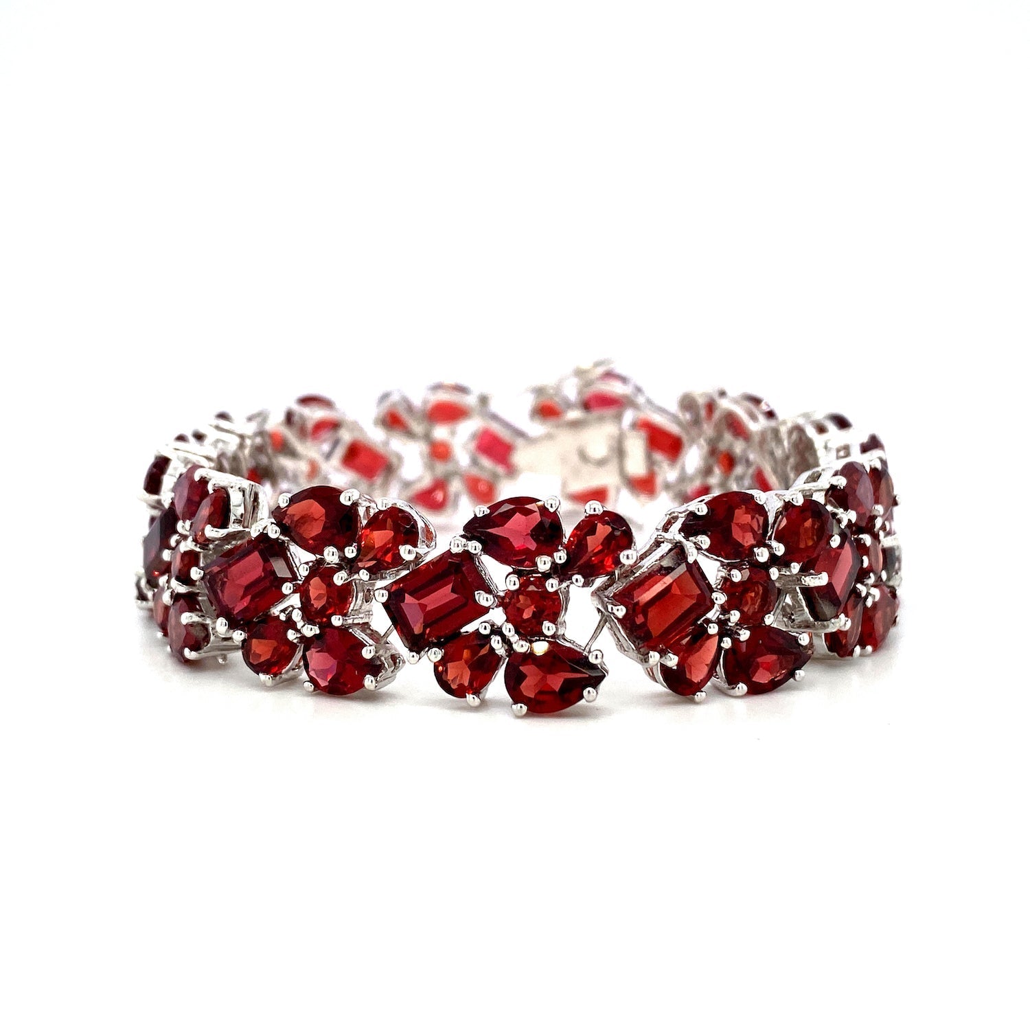 Garnet Bracelet in .925 Sterling Silver - KSD 49649 - Zyrola