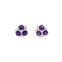 Garnet Earring in .925 Sterling Silver - KST 51001 - Zyrola