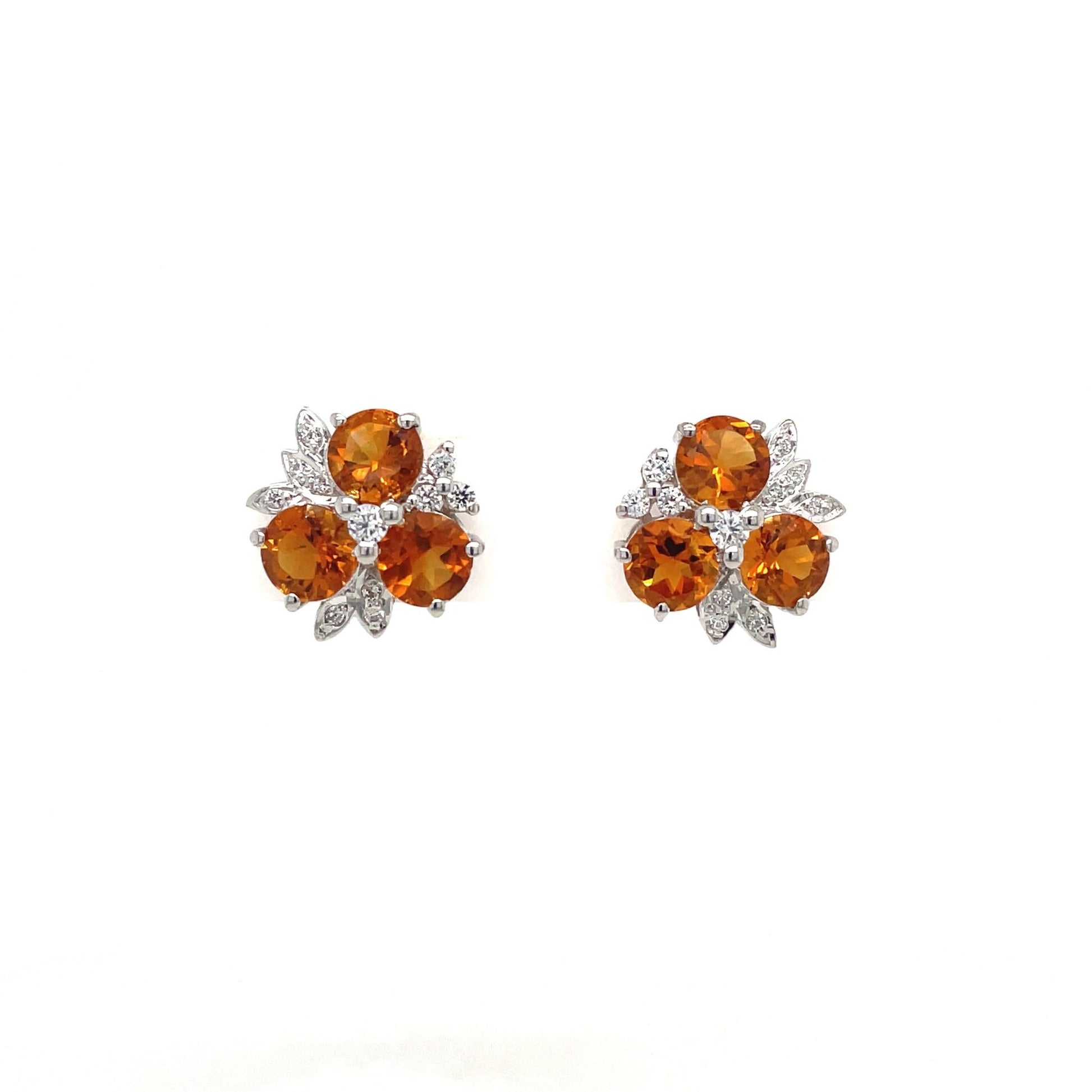 Garnet Earring in .925 Sterling Silver - KST 51001 - Zyrola