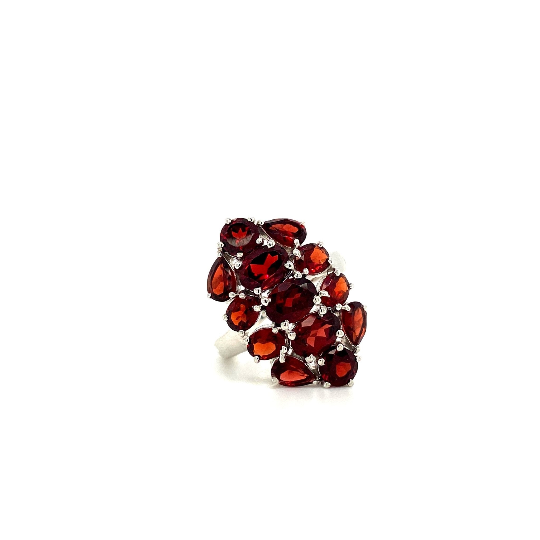 Garnet Ring in .925 Sterling Silver KSR - 13800 - Zyrola