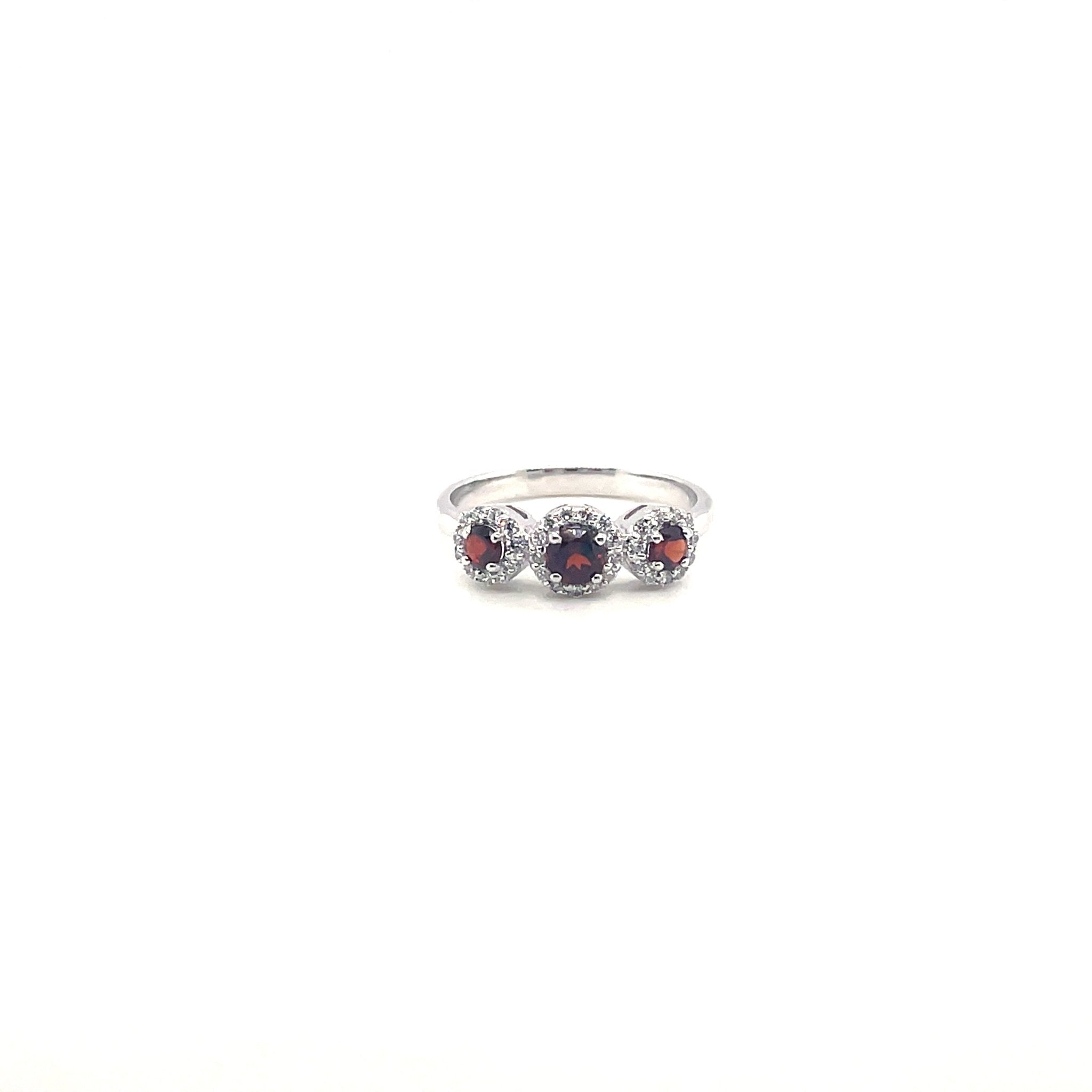 Garnet Ring in .925 Sterling Silver - KSR 14904 - Zyrola