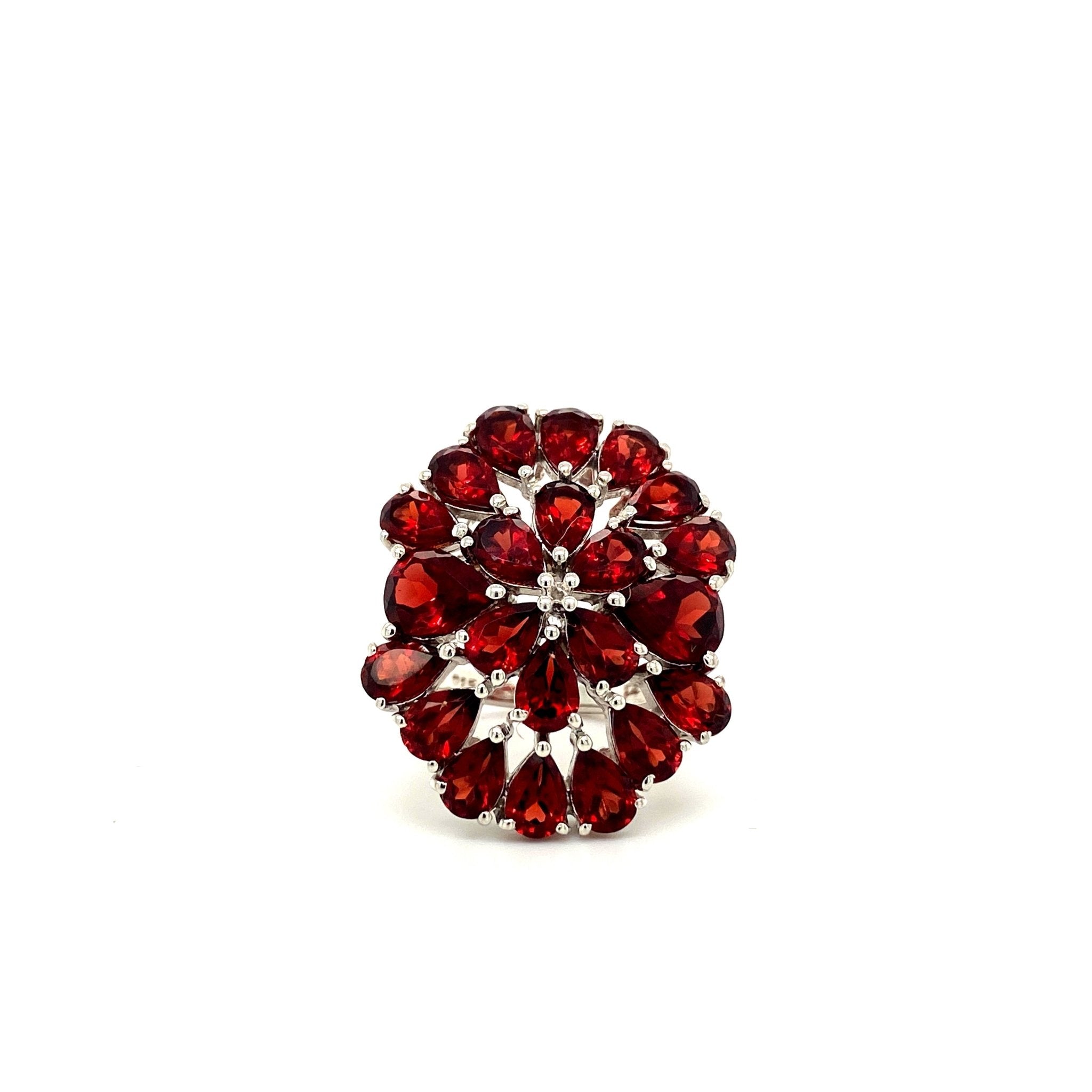 Garnet Ring in .925 Sterling Silver KSR - 16120 - Zyrola