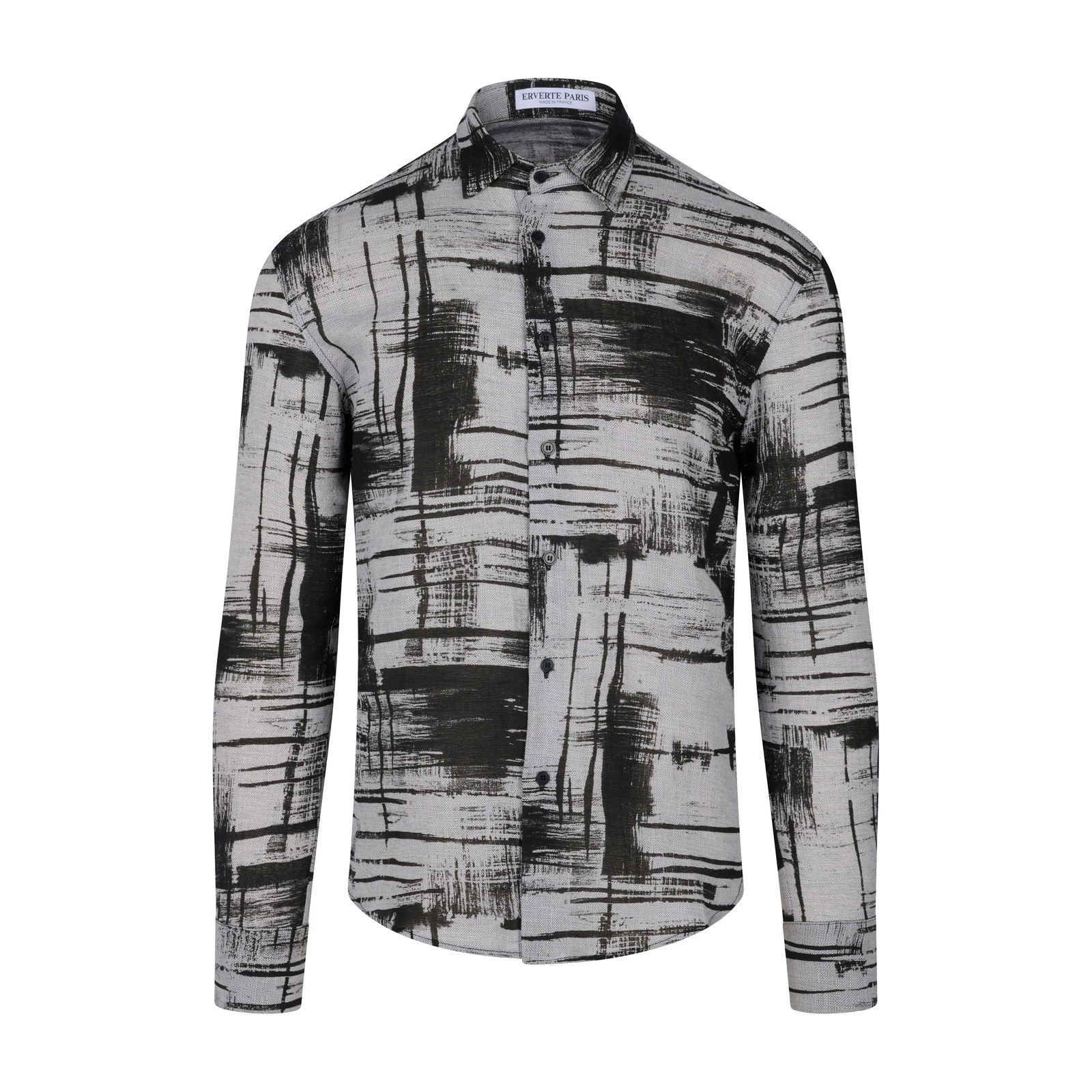 Geometric Harmony Linen Shirt - Zyrola