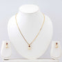 Golden South Sea Pearl with Pink Tourmaline Stone Lithgow Set 8.5 - 9.5 MM - Zyrola