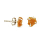 Handmade Citrine Earrings in its Natural form in Silver 925 - Zyrola