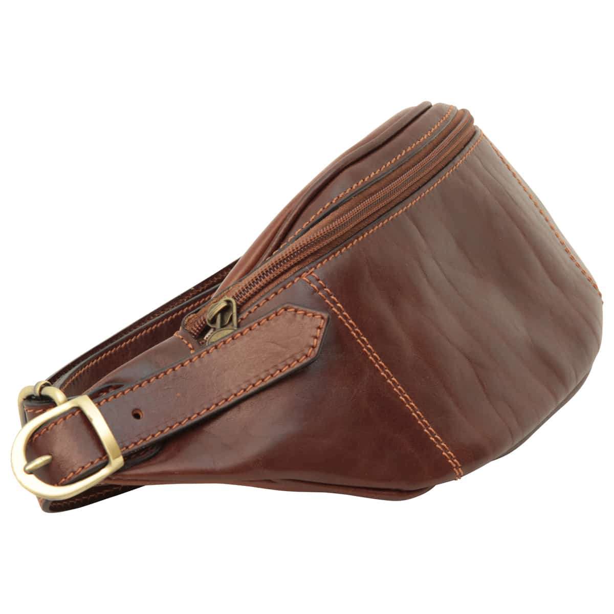 Leather Belt Pack - Brown - Zyrola