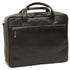 Leather Briefcase with zip closure - Black - Zyrola