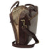 Leather Briefcase with zip closure - Dark Brown - Zyrola