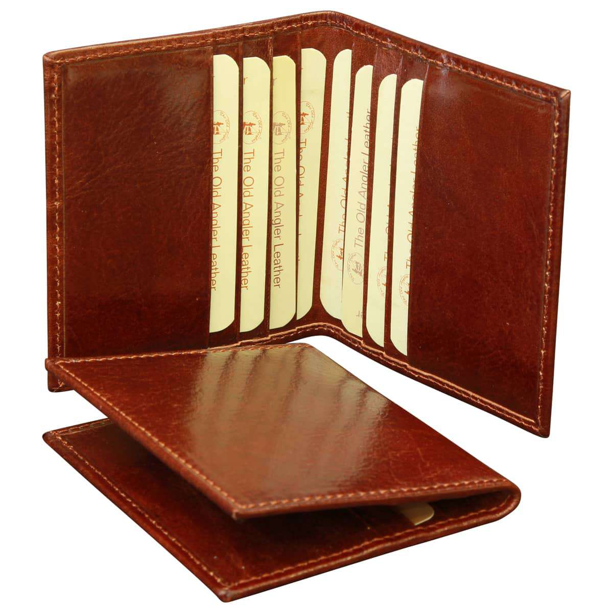 Leather Credit Card Holder - Brown with RFID - Zyrola