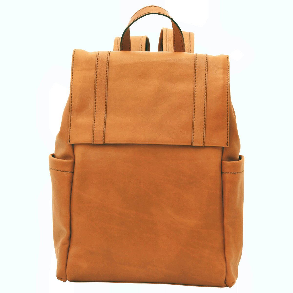 Leather laptop backpack - Gold - Zyrola