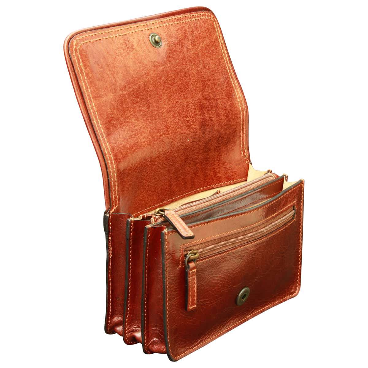Leather pochette - Brown - Zyrola