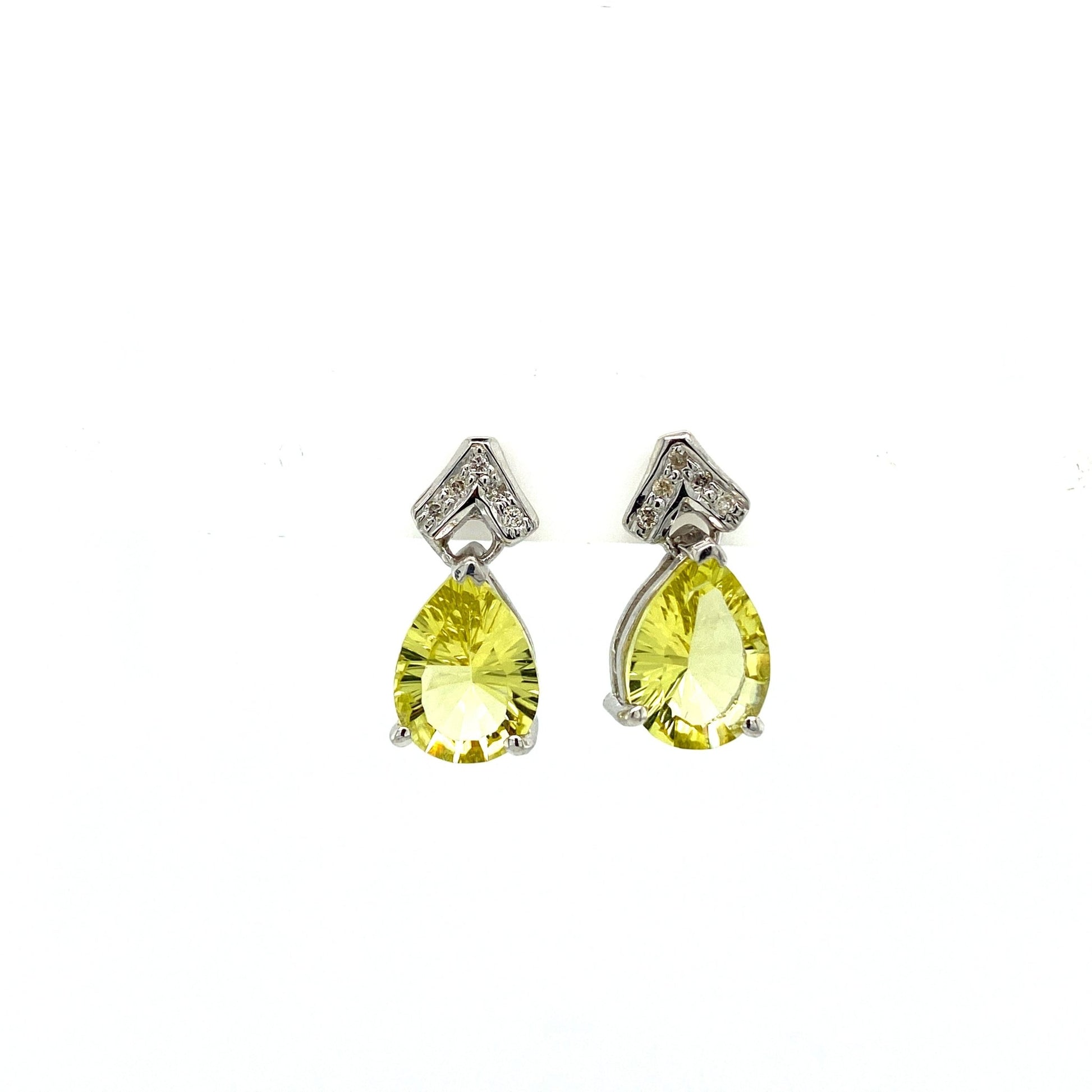 Lemon Topaz Earring in .925 Sterling Silver KST - 55328 - Zyrola