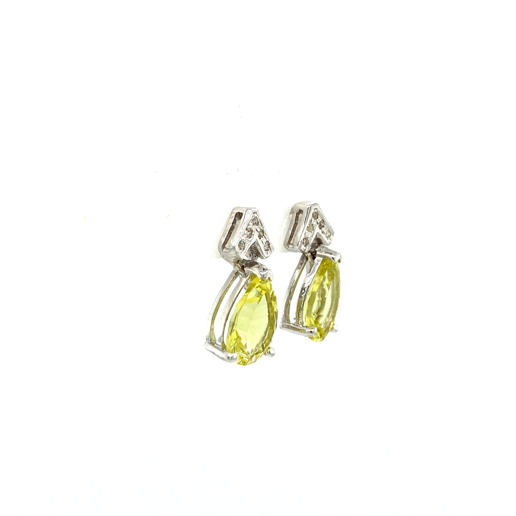 Lemon Topaz Earring in .925 Sterling Silver KST - 55328 - Zyrola