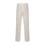Linen White Pleated Pants - Zyrola