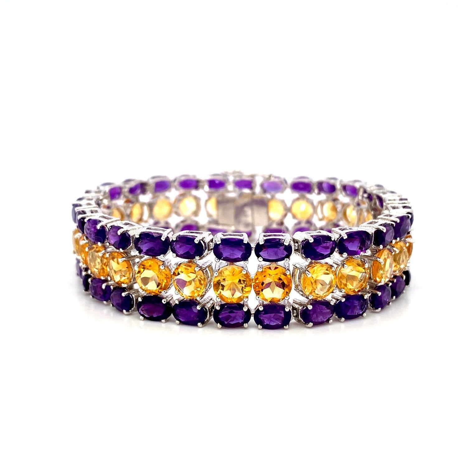 Multi Colour Stones Bracelet in .925 Sterling Silver - KSD 4125 - Zyrola