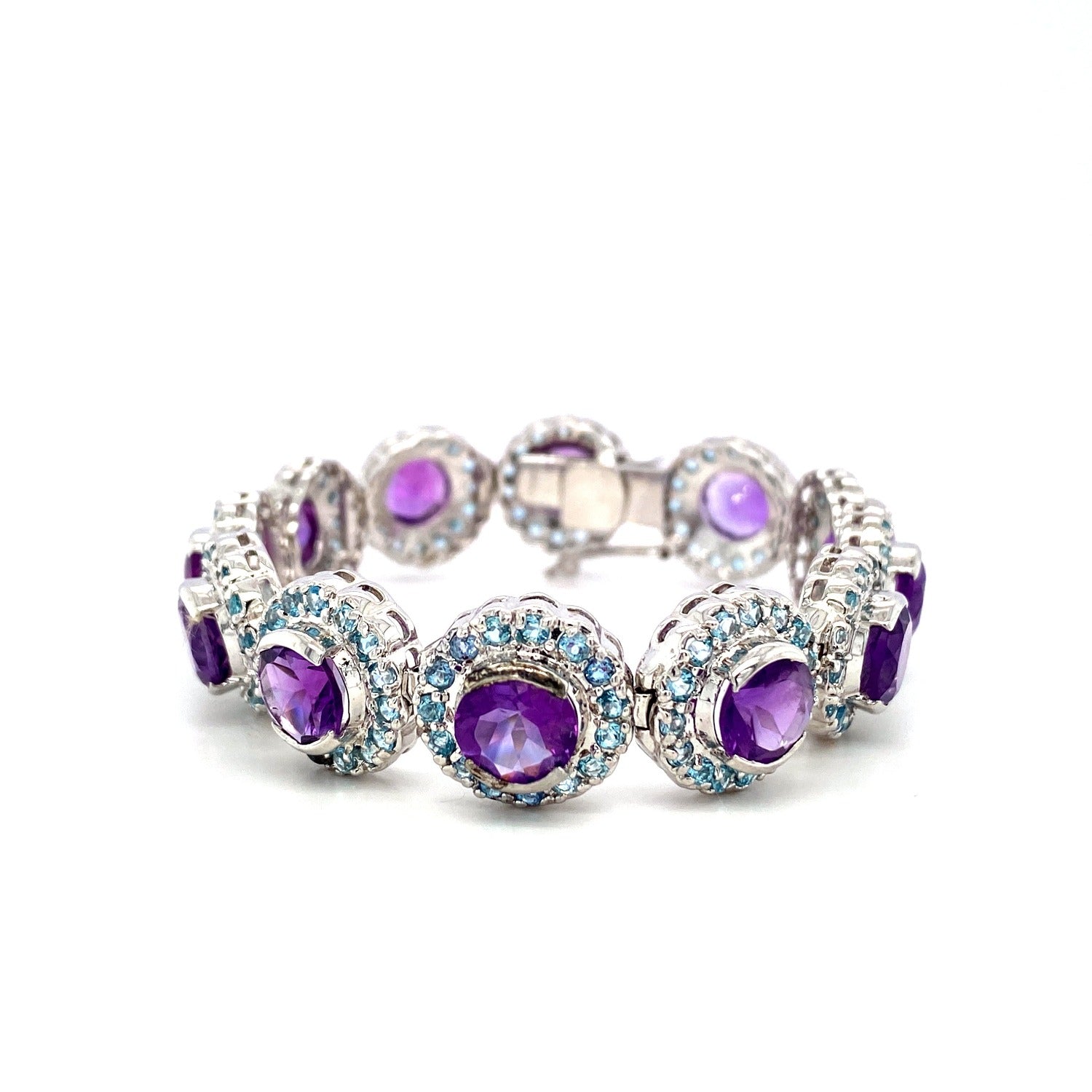 Multi Colour Stones Bracelet in .925 Sterling Silver - KSD 4137 - Zyrola