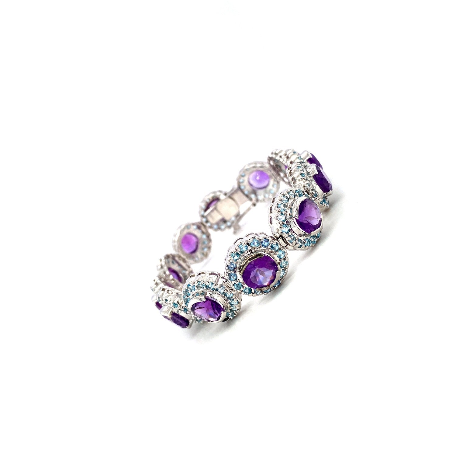 Multi Colour Stones Bracelet in .925 Sterling Silver - KSD 4137 - Zyrola