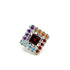 Multi Colour Stones Ring in .925 Sterling Silver - KSR 1462 - Zyrola