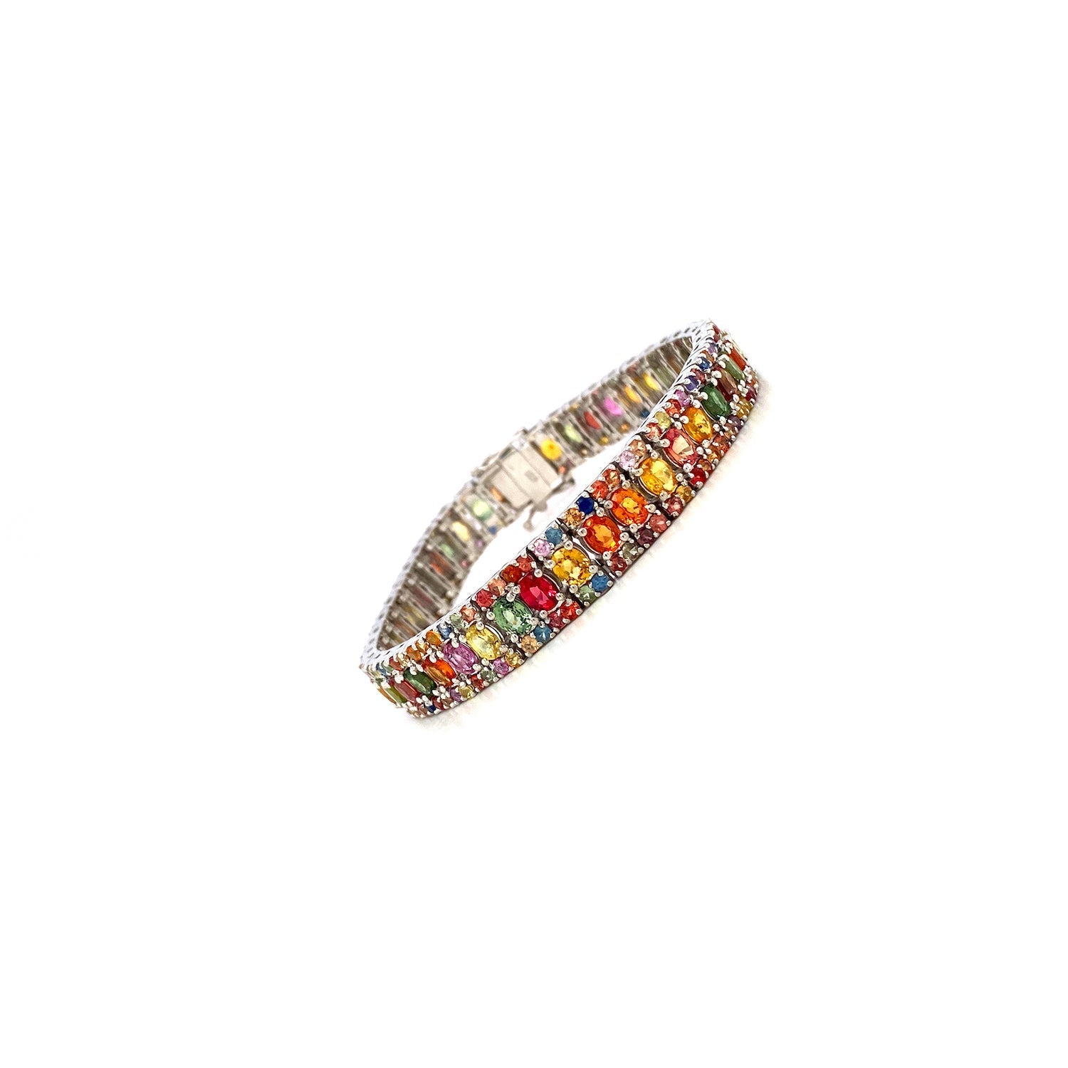 Multi Sapphire Bracelet in .925 Sterling Silver - KSD 47809 - Zyrola