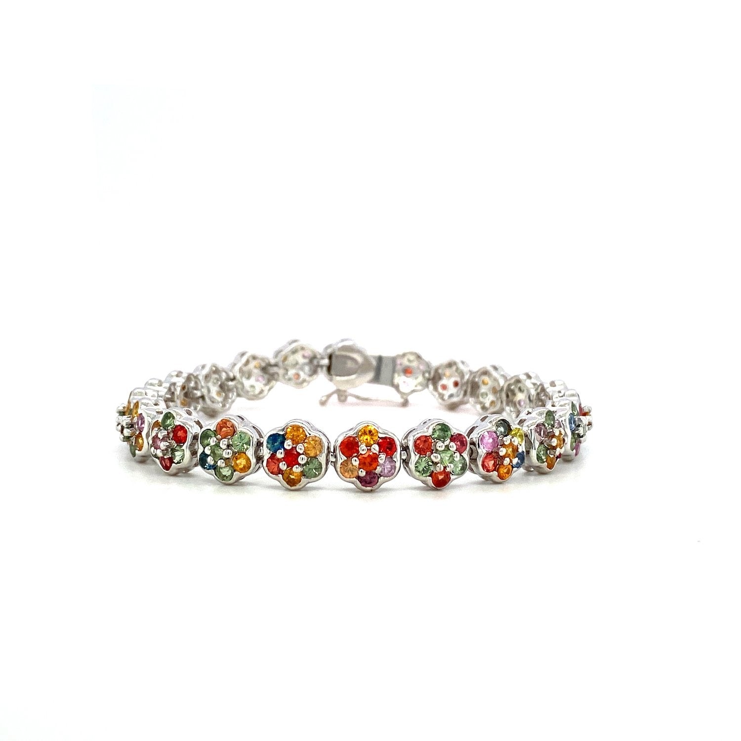 Multi Sapphire Bracelet in .925 Sterling Silver - KSD 48508 - Zyrola