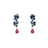 Multi Sapphire Earring in .925 Sterling Silver - KST 59282 - Zyrola