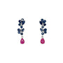 Multi Sapphire Earring in .925 Sterling Silver - KST 59282 - Zyrola