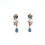 Multi Sapphire Earring in .925 Sterling Silver - KST 59282 - Zyrola