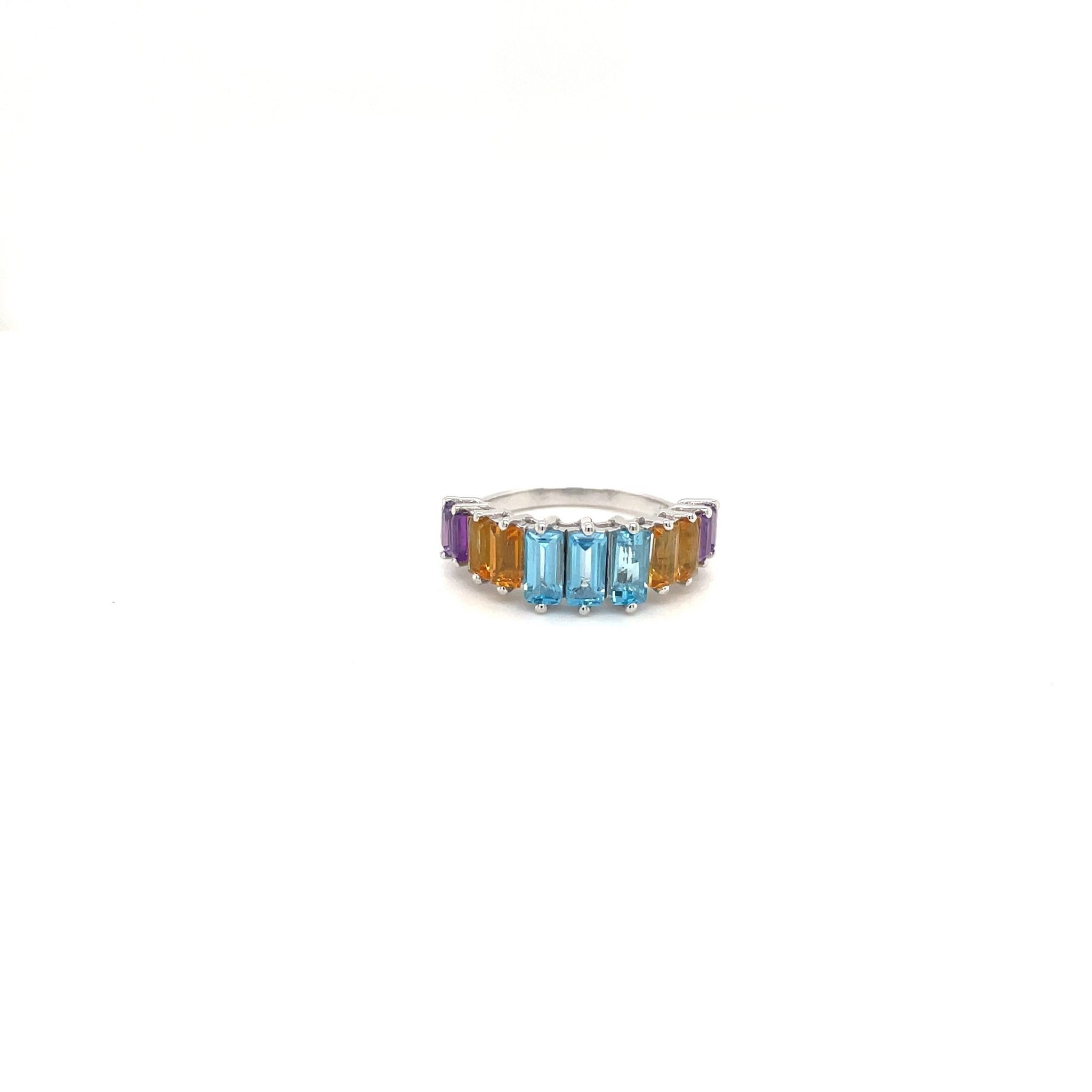 Multi Stone Ring In .925 Sterling Silver - KSR 17130 - Zyrola