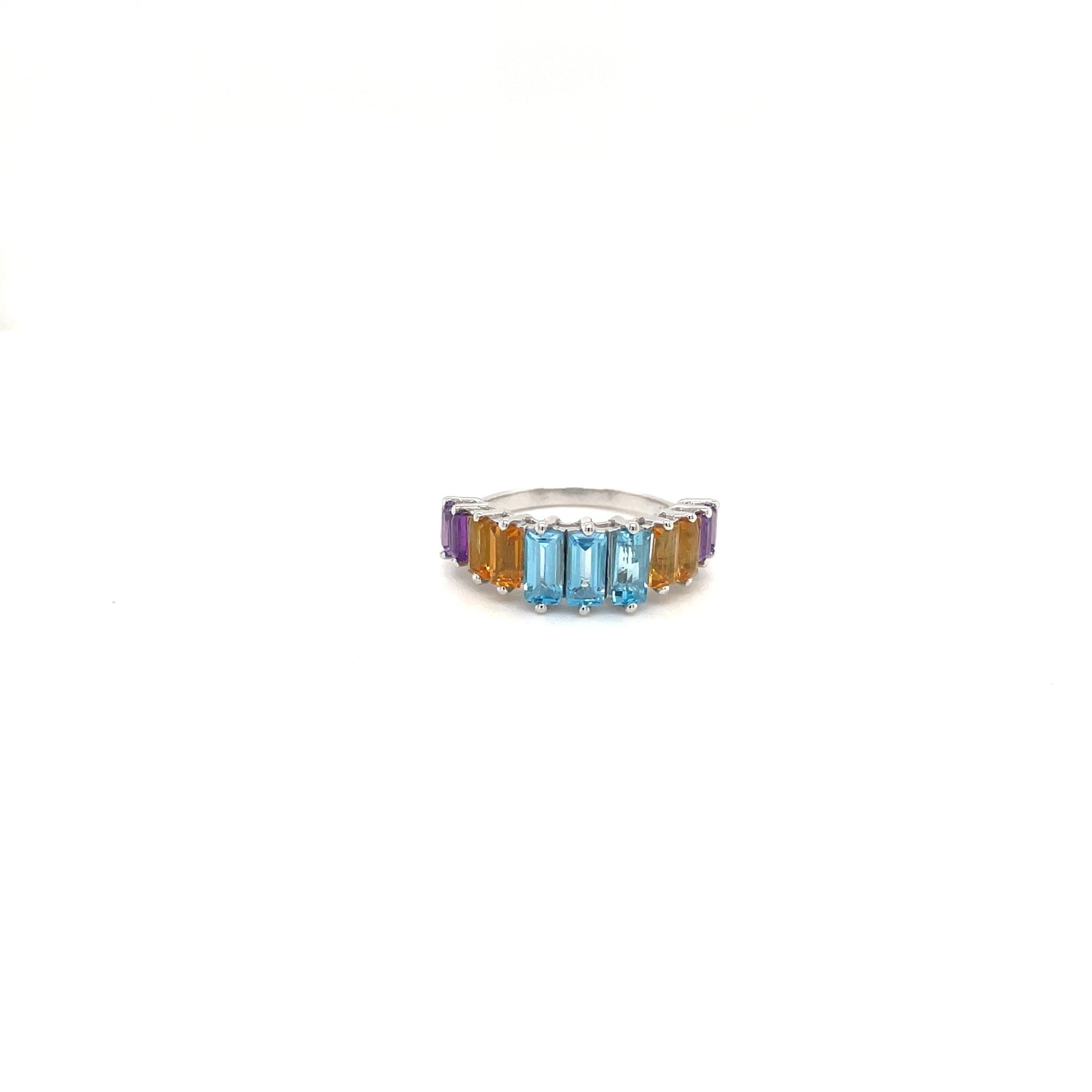 Multi Stone Ring In .925 Sterling Silver - KSR 17130 - Zyrola