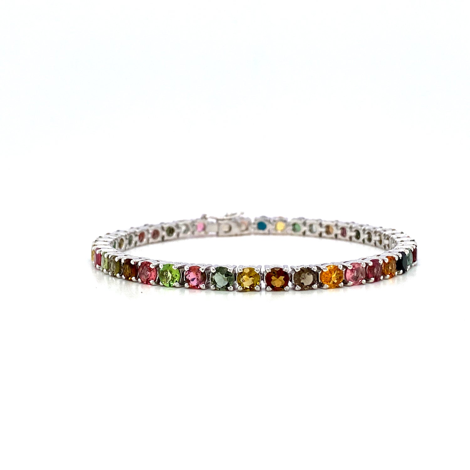 Multi Tourmaline Bracelet in .925 Sterling Silver - KSD 42752 - Zyrola