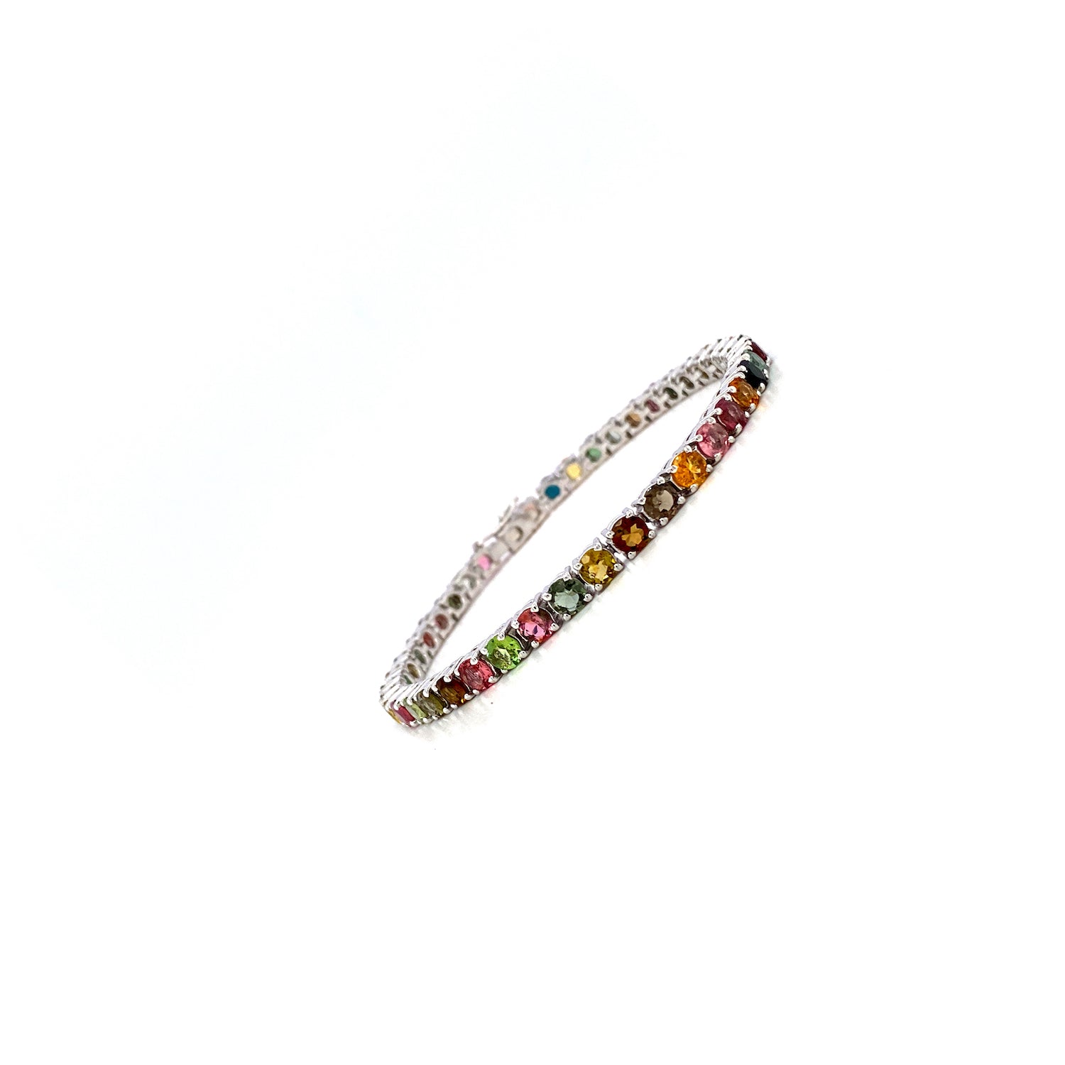 Multi Tourmaline Bracelet in .925 Sterling Silver - KSD 42752 - Zyrola