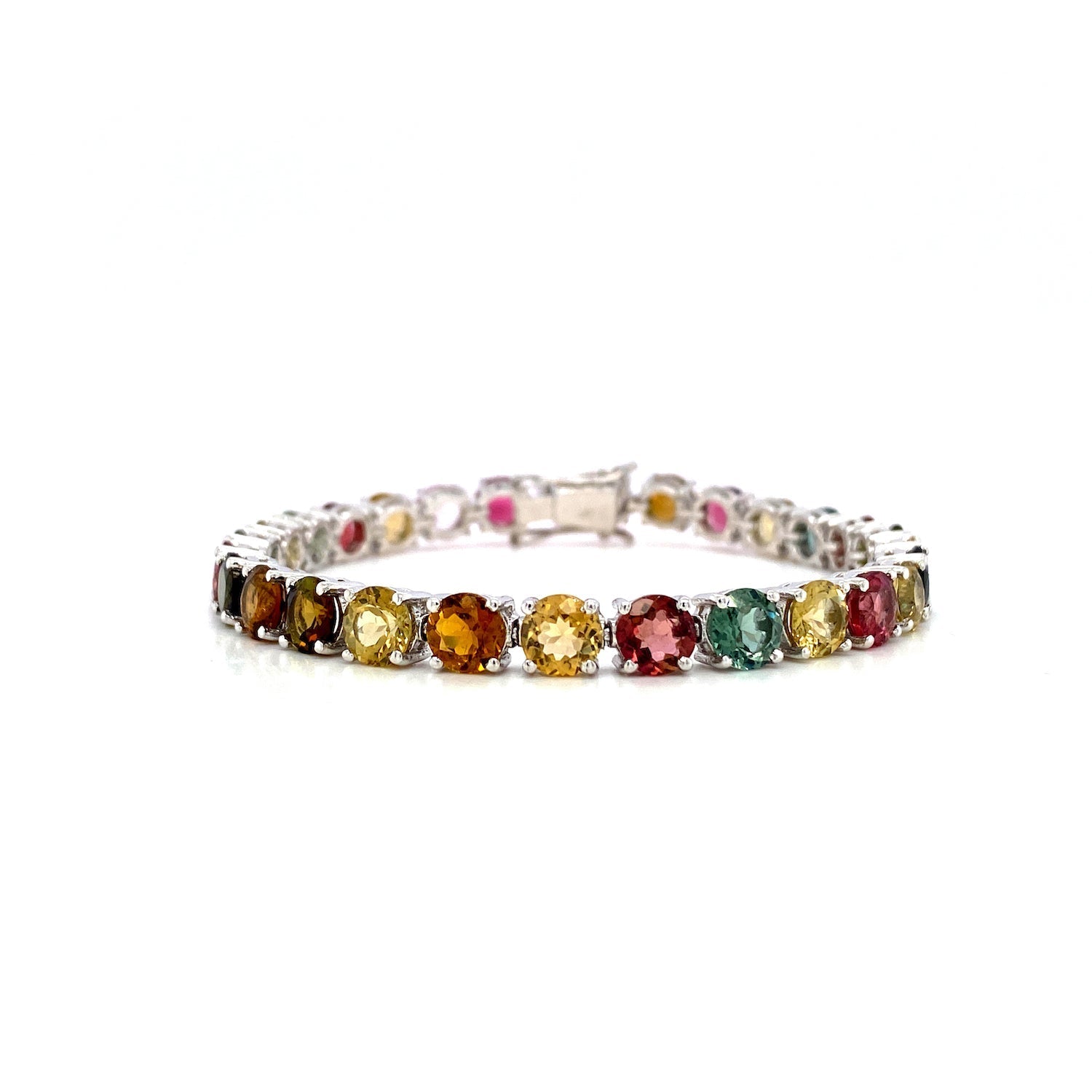 Multi Tourmaline Bracelet in .925 Sterling Silver - KSD 49280 - Zyrola