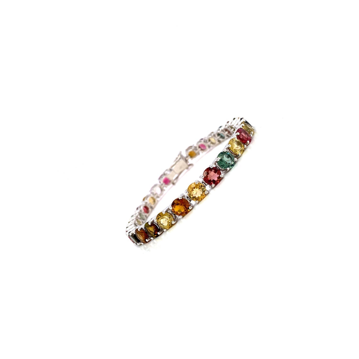 Multi Tourmaline Bracelet in .925 Sterling Silver - KSD 49280 - Zyrola