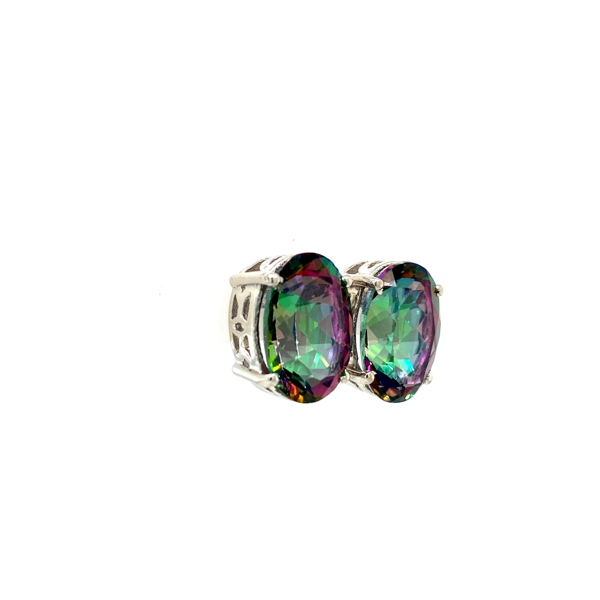 Mystic Topaz Earring in .925 Sterling Silver - KST 58299 - Zyrola