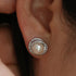 Pearl sparkle stud earrings - Zyrola