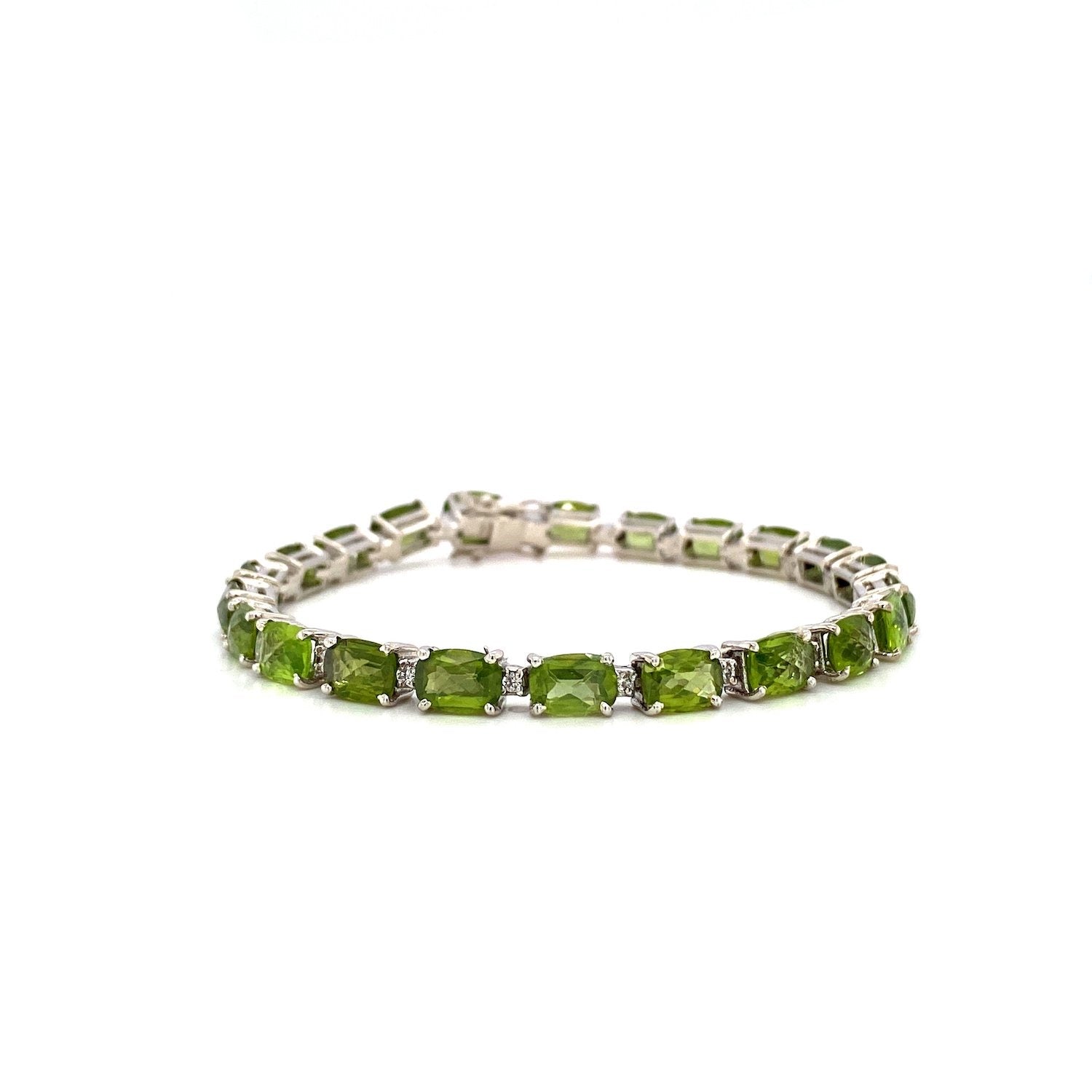 Peridot Bracelet in .925 Sterling Silver - KSD 44017 - Zyrola